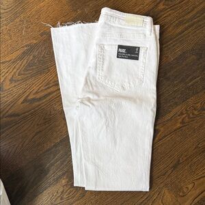 PAIGE Men's Off-White Straight Jeans